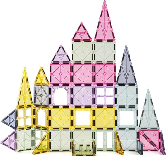 Magnetic Tiles 40pcs Morandi 3D Building Tiles Kids Toys for 3 4 5 6 7 8+ Years Old Boys Girls Magnet Toys STEM Educational Learning Magnet Toy Set