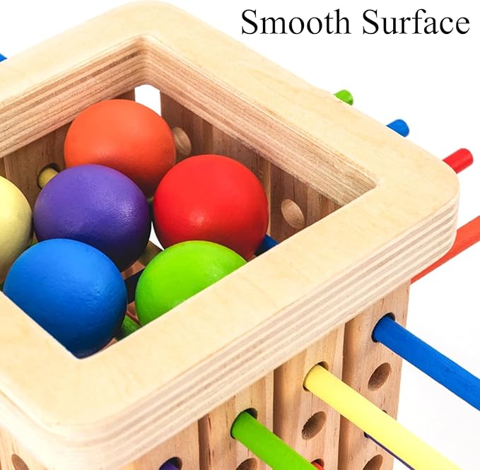 Pichoi Montessori Wooden Board Game for Age 3-5, Math Educational Puzzle Game for Kids 4-6-8, Fine Motor Skills Toys & Counting Toy Multiplayer Family Game Travel Toys Gifts for 3 4 5 6 Years Old