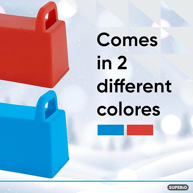 Superio Snow Brick Maker Igloo Fort Block Form Outdoor Winter Snow Toys Sand Castle Building Kit for Adults and Kids Sandbox, Beach, Sand Toys (Blue), 3 Pack