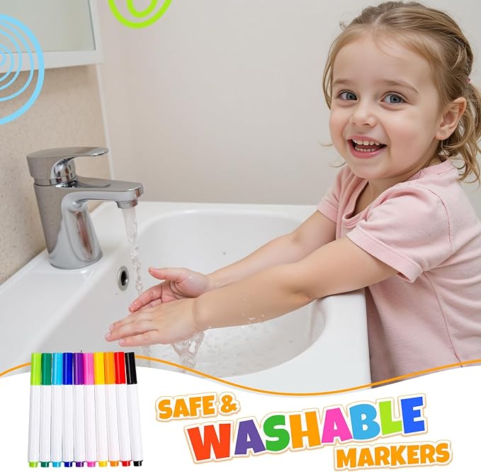 EVERICH Paint Your Own Soccer Ball with Markers, Toddler Arts and Crafts Kits Soccer Gifts for Girls Boys, Size 3 Unicorn Toys Coloring Custom Soccer Ball Game Birthday Gifts for Kids 3 4 5 6-8 8-12