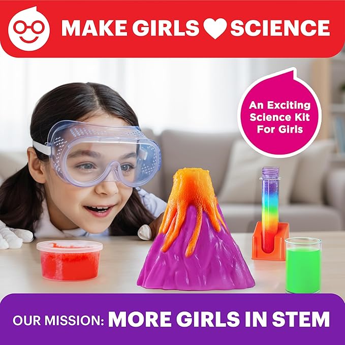Doctor Jupiter Girls' Science Kit, Chemistry Set for Kids Ages 8-10-12-14 Ideas for 8,9,10+ Year Old Girls | STEM Toy Kit with 50+ Experiments | Learning & Educational Projects