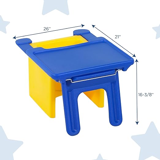 Children's Factory Edutray Desk Attachment for Cube Chair – Toddler Study Surface for Homeschool, Classroom, Space-Saving, Durable, Easy-Clean Plastic
