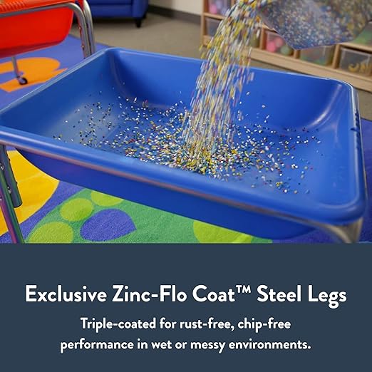 Children's Factory 18" Small Sensory Table, Sandbox with Lid, Water Table for Kids, Blue