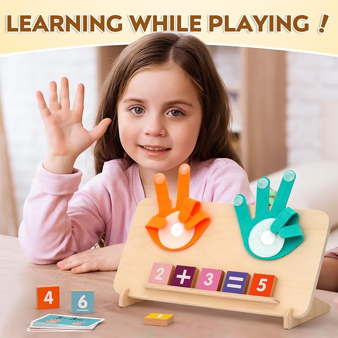 Preschool Learning Toys for Toddlers 2-4, Educational Math Manipulatives Number Counting Blocks for Kids, Montessori Toys for 3-5 Year Old Boys Girls Birthday Gifts