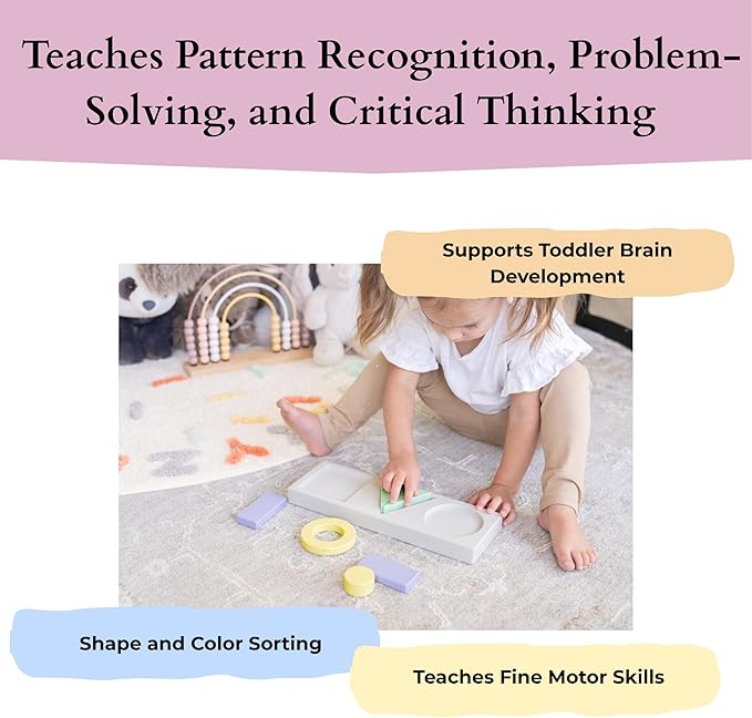 Wooden Shape Sorter for Toddlers | Montessori Toys for 1+ Year Old | Toddler for Learning Object Permanence and Color Sorting | Ages 1-3