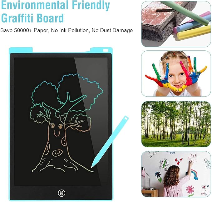 EooCoo Toys for Ages 3-8, Drawing Board 2 Pack, 12 Inch LCD Writing Tablet, Electronic Drawing Tablet, Girl/Boy Birthday Gift, Kids Toys, Drawing Pad Girls Gifts, Kids Travel Essential