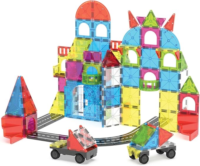MAGNA-TILES City Center 110-Piece Magnetic Construction Set, The Original Magnetic Building Brand