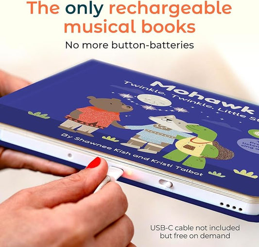 Calis Books Bilingual Nursery Rhymes Sound Book Babies and Toddlers. Interactive Musical Book for Children 1-3 and 2-4 (Mohawk Nursery Rhymes)