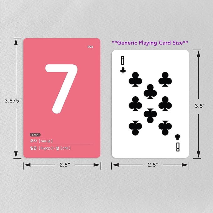 Korean Flashcards 2-Pack Beginner Gift Set - 40 Hangul, Numbers, Colors & Things Around The House Voc for Beginners with MP3 Audio