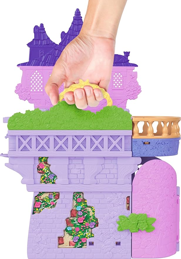 Mattel Disney Princess Toys, Rapunzel Storytime Stackers Doll House Tower with Rapunzel Small Doll, 1 Pascal Figure & 7 Accessories, Inspired by Movie