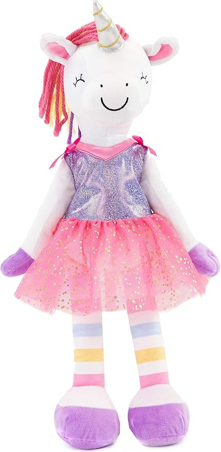 Plushible Soft Baby Doll Unicorn, 18 Inch - Plush Rag Doll with 2 Clothing Sets, My First Plush for Girls, Babies & Infants, Soft Baby Stuffed Toy, Adorable Companion for Age 1+