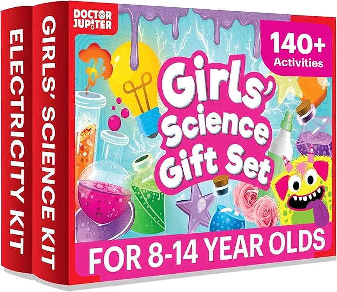 Doctor Jupiter Girls’ Science Gift Set for Ages 8+ | Ultimate Science Kit & Electricity Kit | Birthday Gift Ideas for 8-9-10-11-12-13-14 Year Old Girls | STEM Learning & Education Toys