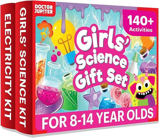 Doctor Jupiter Girls’ Science Gift Set for Ages 8+ | Ultimate Science Kit & Electricity Kit | Birthday Gift Ideas for 8-9-10-11-12-13-14 Year Old Girls | STEM Learning & Education Toys