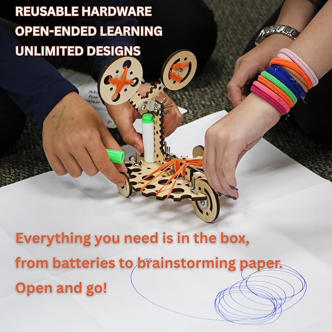 Robotics Engineering Kit | Designed by Scientists | 50 Plus Parts | 10 Plus STEM Projects for Kids 8 to 12 | Learn Electronics, Science | Grow Creativity, Grit | DIY Inventor Toy Gift