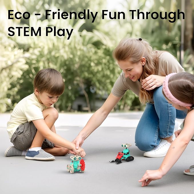 Sillbird Solar Robot Building Kit Christmas STEM Gift for Boys Aged 8-14, 21 in 1 DIY Science Educational Sets for Kids Teens Birthday, Solar or Battery Powered Robotic Set with 211 Pieces