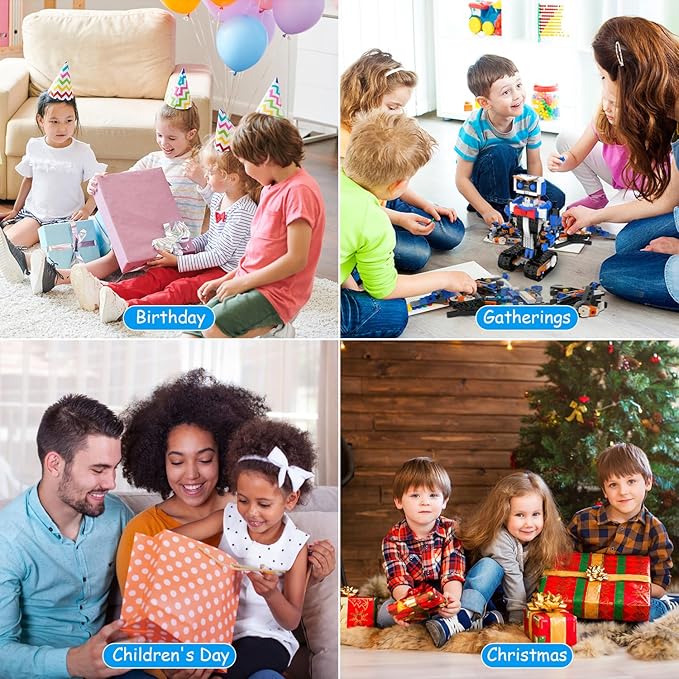 okk Robot Building Toys for Boys, STEM Projects for Kids Ages 8-12, Remote & APP Controlled Engineering Learning Educational Coding DIY Building Kit Rechargeable Robot Toy Gifts for Girls