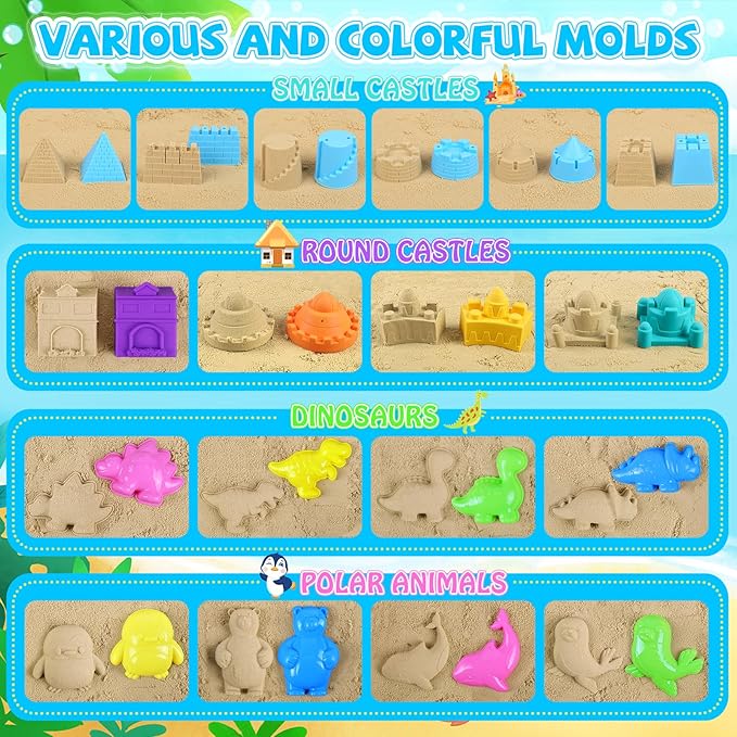 Beach Toys, Farm Playset, Sand Toys with Collapsible Beach Bucket, Take Apart Tractor, Sand Castle Building Kit, Farm Animals, Beach Shovel, Mesh Bag, Indoor Outdoor Toys for Kids Ages 4-8