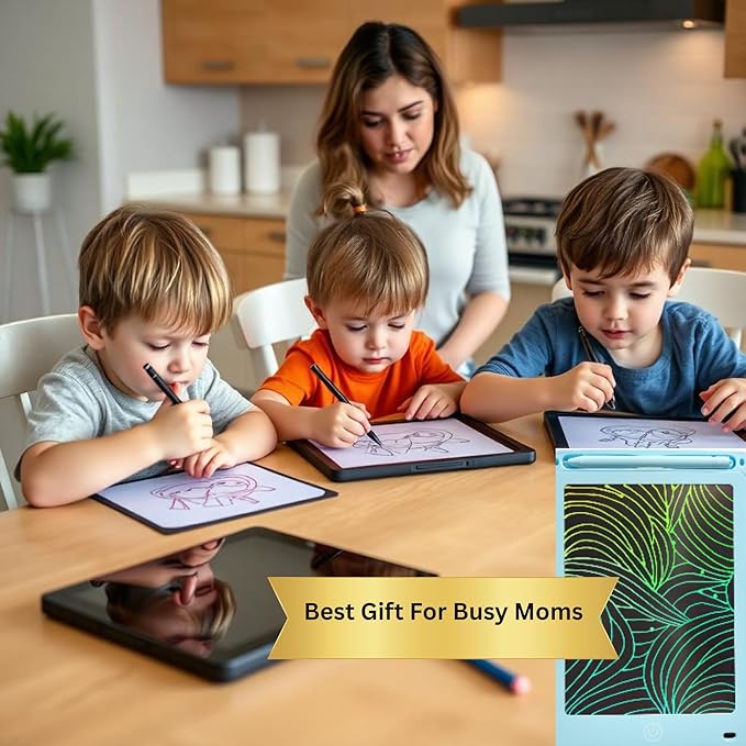 2-Pack LCD Writing Tablets for Kids – 12″ Large & 8.5″ Portable Colorful Doodle Boards – Eye-Safe LCD Screen, Ultra-Thin, Reusable Drawing & Learning Toys for Girls Boys Teenagers