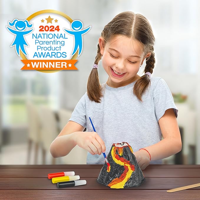 National Geographic Ultimate Volcano Kit – Erupting Volcano Science Kit for Kids, 3X More Eruptions, Pop Crystals Create Exciting Sounds, STEM Science & Educational Toys (Amazon Exclusive)