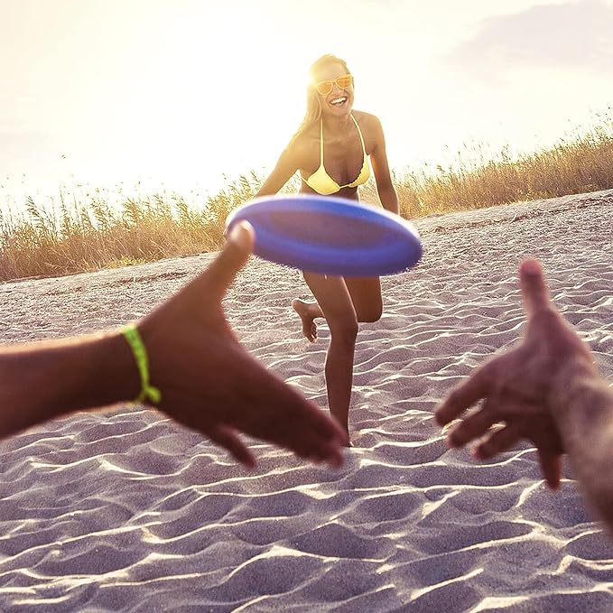 Sand Beach Toys, Jumbo 8" Flying Disc Toys For Kids Adults, Sport Yard Disc Toy For Outdoor Beach Accessories Backyard, Lawn, Park, Flying Ring Gift Set Boys Girls, Holiday Stocking Stuffer(8 PACK)