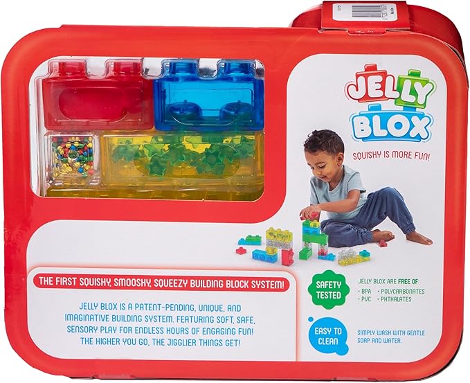 Goliath Jelly Blox Creative Kit | Includes 20 Blocks | Toddler & Preschool Building Blocks Kids Can Squeeze, Stretch, Squish | MESH ACCREDITED | Safety Tested & Ouch-Free | Sensory Play Toy Ages 2+