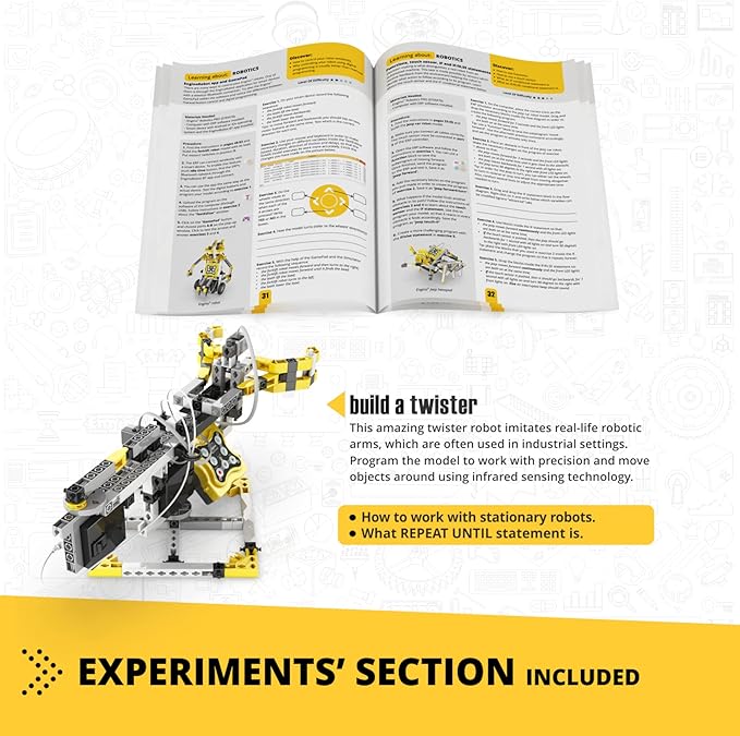 Engino Mini ERP 2.0, Build & Program 8 Working Robots with Bluetooth, STEM Coding Kit for Kids Ages 9+ with Free Software, Building Toys, Coding for Kids, Gifts for Boys & Girls