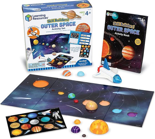 Learning Resources Skill Builders! Outer Space Activity Set - 17 Pieces, Ages 4+, Preschool Science, STEM Toys, Toddlers Homeschool Montessori, Gifts for Boys and Girls