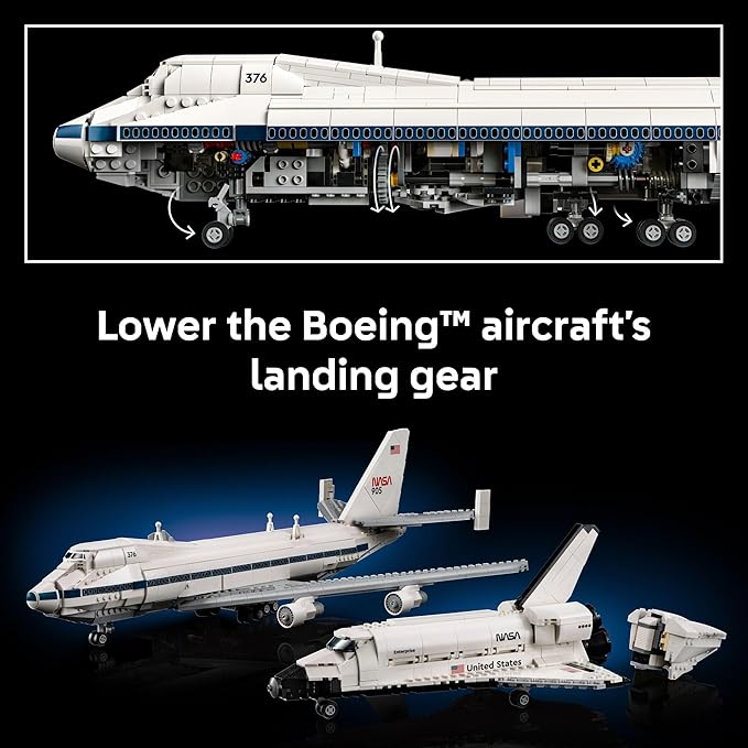 LEGO Icons Shuttle Carrier Aircraft Building Set for Adults - Spaceship & Airplane Model Kit for Adults, Ages 18+ - Air & Space Decor - Gift Idea for Men & Women - 10360