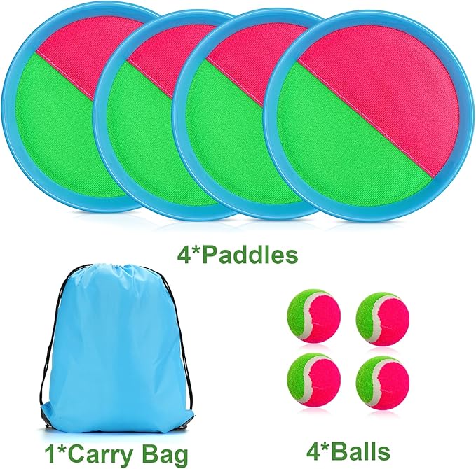 Toss and Catch Ball Outdoor Games Playground Balls Beach Summer Toys for Kids Ages 4-8 Perfect Kids Toys Sets Playground Sets