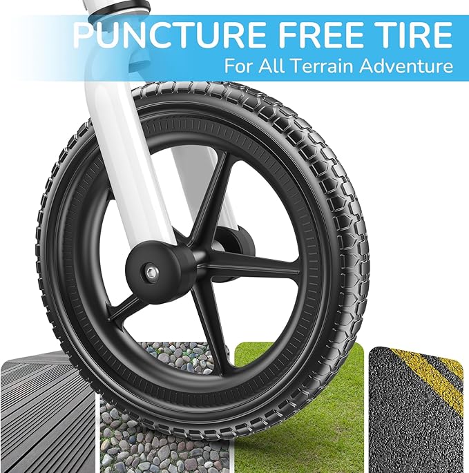 Umatoll Toddler Balance Bike 2 Year Old, Kids Bike Toy for 18 Months to 5 Years Old, Tool-Free Adjustment, Birthday Gifts for 2-3 Boys Girls, No Pedal