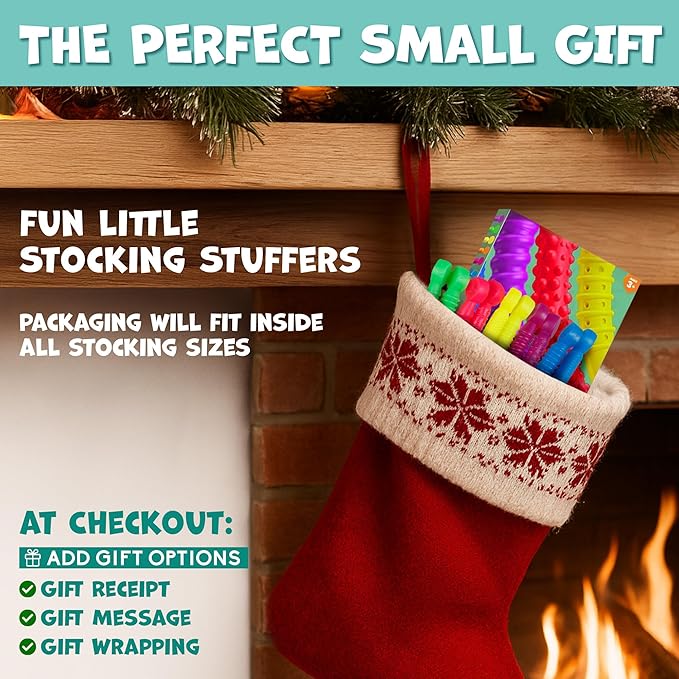 BUNMO Stocking Stuffers for Kids - Stretchy Sensory Strings - Sensory Toys for Kids - Toddler Stocking Stuffers - Hours of Fun - Mini Sensorial - 10 Pack