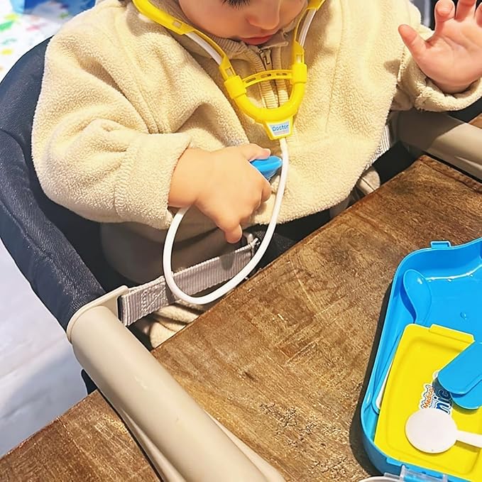 Toddler Doctor Kit - 12 Pieces & Carry Case - Dr Pretend Play Medical Toys, Kids Doctors Play Set for 3-5 6-8 Year Old Boy (Blue)