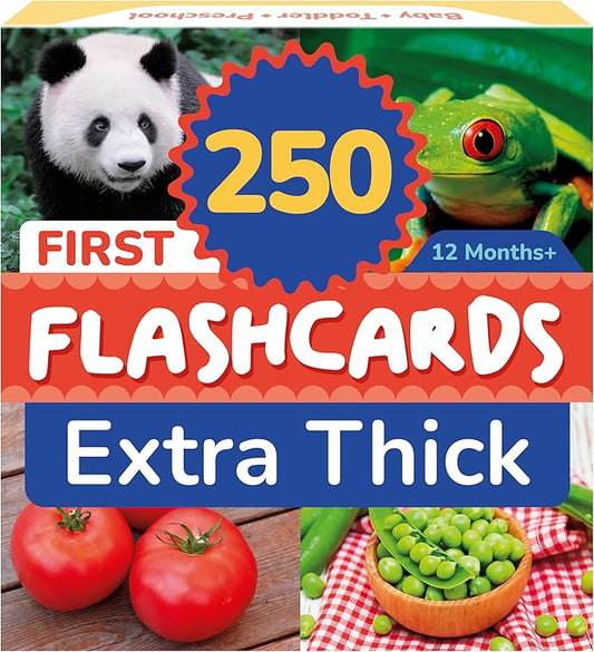 500 Words Thick & Sturdy Learning Flash Cards for Toddlers 1-3 with Rings - 1 Year Old Girl Gifts - Educational & Montessori Toys for 1 Year Old boy - Toddler Flashcards for Preschool & Kindergarten