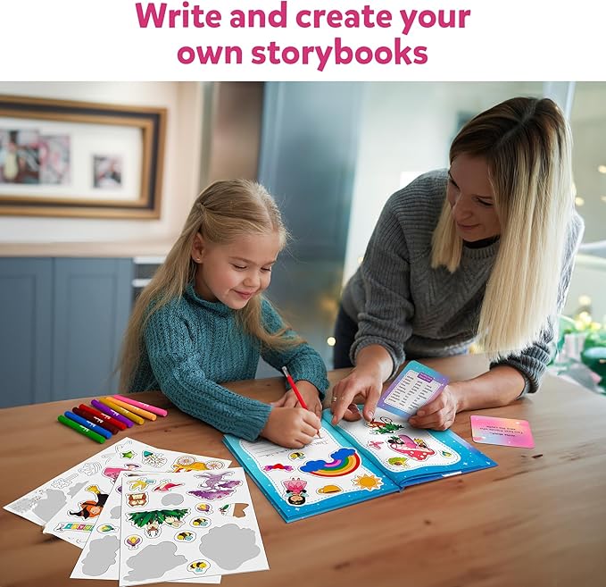 Skillmatics Storybook Art Kit - Create Fairytale Stories, DIY Craft & Writing Kit with 300+ Stickers, Scrapbooking & Journal Activity, Christmas Gifts for Kids Ages 5, 6, 7, 8, 9, 10
