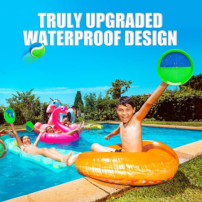 EVERICH Upgraded Toss and Catch Ball Game Set, Outdoor Games for Kids Toys, Stocking Stuffers for Family Games, Beach Pool Yard Christmas Toys Birthday Gifts for Boys Girls 3 4 5 6 7 8-12 Years Old