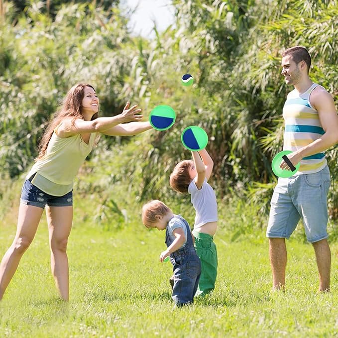 Outside Toys for Kids Ages 4-8-Ball Catch Games Lawn Game Paddle Toss-Upgraded Version Outdoo KidsToys for Age 3 4 5 6 7 8 + Years Old Boy Girl Family Christmas Birthday Gifts