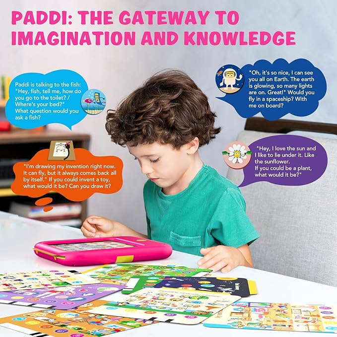 Kids Learning Tablet Educational Learning Pad for Toddlers 2-5 to Learn Alphabets, Numbers, Foods, Time, Music, Talking Cards for Toddlers，Learning Educational Toy Kids Gifts