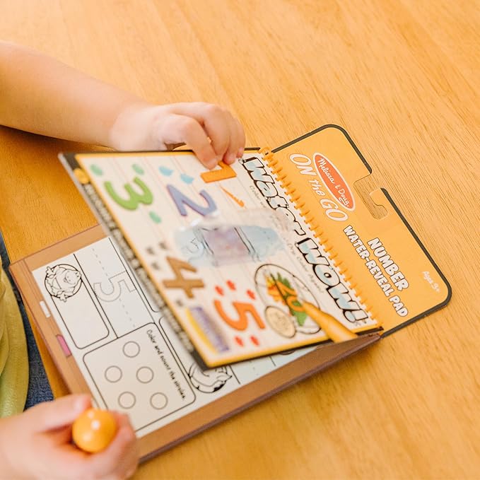 Melissa & Doug On The Go Water Wow! Reusable Water-Reveal Activity Pad - Numbers - FSC Certified