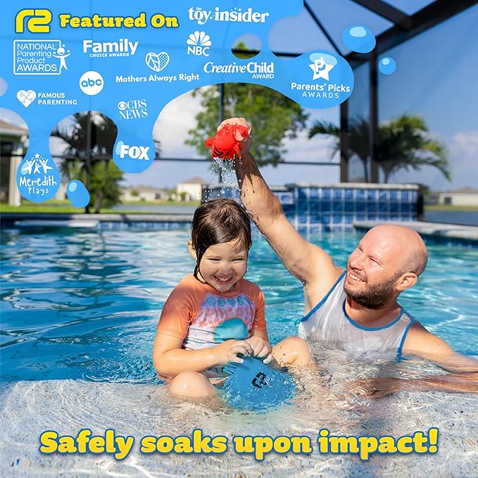 Beach Games Flying Disc Pool Toy: 2 Pack Water Discs for Kids - Soaks The Target On Impact - Best Outdoor Swimming Pool Toys for Kids - Fun Beach Games & Soft Toy Water Toys Ages 4-8 8-12 +