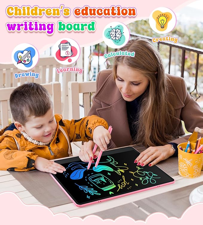 LCD Writing Tablet, 16 Inch Colorful Doodle Board Drawing Tablets for Kids, Toddler Educational Learning Toys for 3 4 5 6 7 8 Year Old Boys Girls Birthday Christmas Gift
