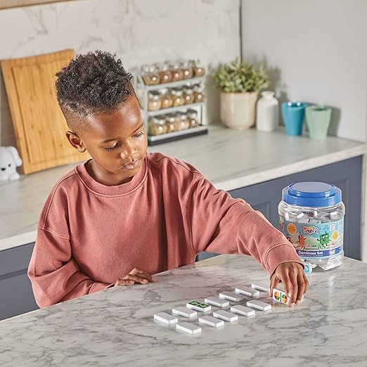 hand2mind Numberblocks Dominoes Set, Dominos for Kids, Domino & Tile Games, Toddler Matching Game, Counting Toys, Montessori Math Materials, Educational Toys for Kids, Preschool Learning Activities