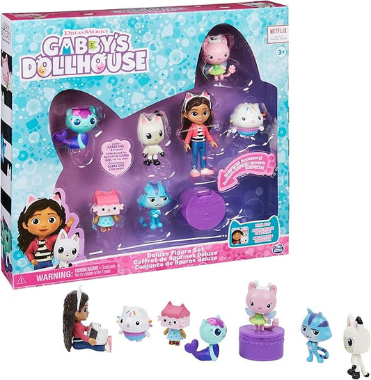Gabby’s Dollhouse, Deluxe Figure Gift Set with 7 Toy Figures and Surprise Accessory, Kids Toys for Ages 3 and up