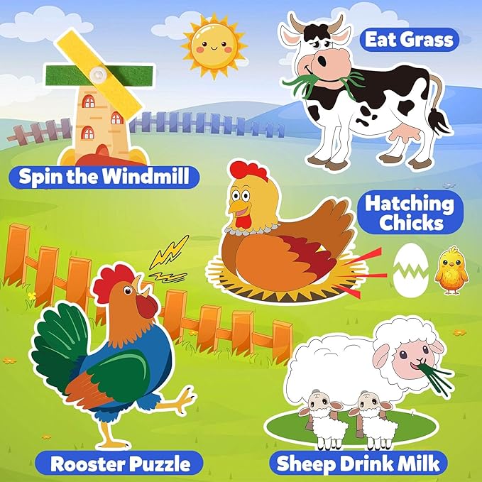 GOLIYEAN Montessori Busy Book for Toddlers 1-3, Busy Board Montessori Toys for 1 Year Old Boy Birthday Gifts, Educational Learning Sensory Activity Books, Quiet Book Travel Toys for Airplane Car