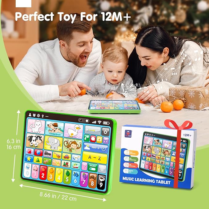 hahaland 5-Language Learning Tablet for Toddlers 1-3 – New Version Educational Toy with Sounds & Speech Therapy – Early Development for Boys, Girls, Baby, Toddler, Ages 1 2 3