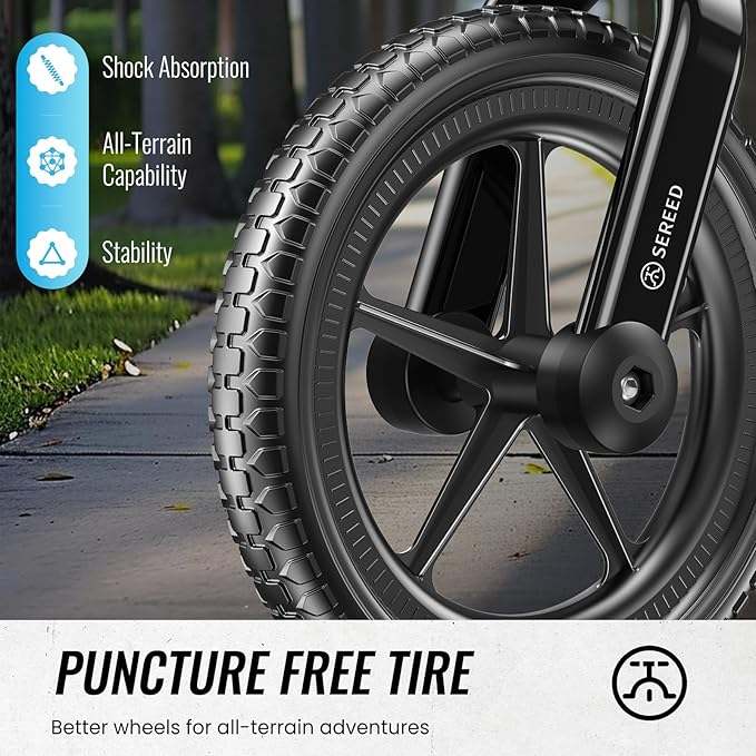 SEREED Toddler Balance Bike 2 Year Old, No Pedal Kids Bicycle Toys for 2-5 Years Old, Tool-Free Adjustment, Customize Plate with Stickers, Gift for 2-3 Boys Girls (Pink)