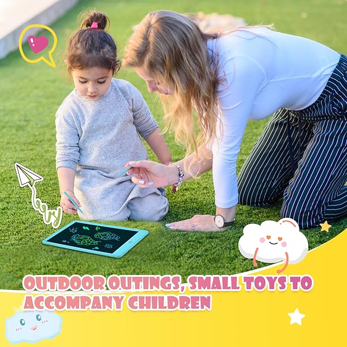 EooCoo Toddler Boy Toys, Kids Gifts, 10 Inch LCD Writing Tablet, Drawing Pad, No Mess Coloring Books for Kids, Travel Games, Gifts for Boys 4-6, Educational Toys for 3 4 5 6 7 Years Old Boys and Girls