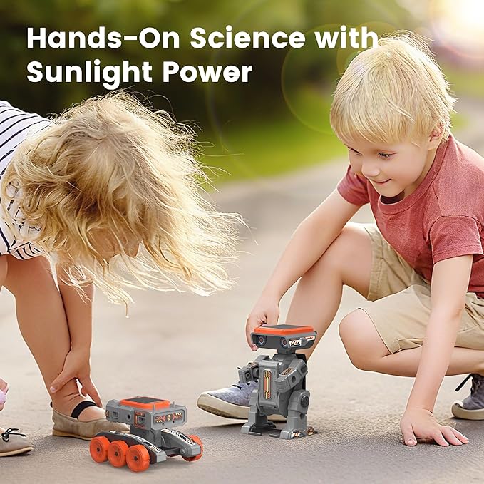 Sillbird Solar Robot Building Kit Christmas STEM Gift for Boys Girls Ages 8-14, DIY Educational Science Set for Kids Birthday, 10-in-1 Space Robotics Toys Powered by Sun with 112PCS