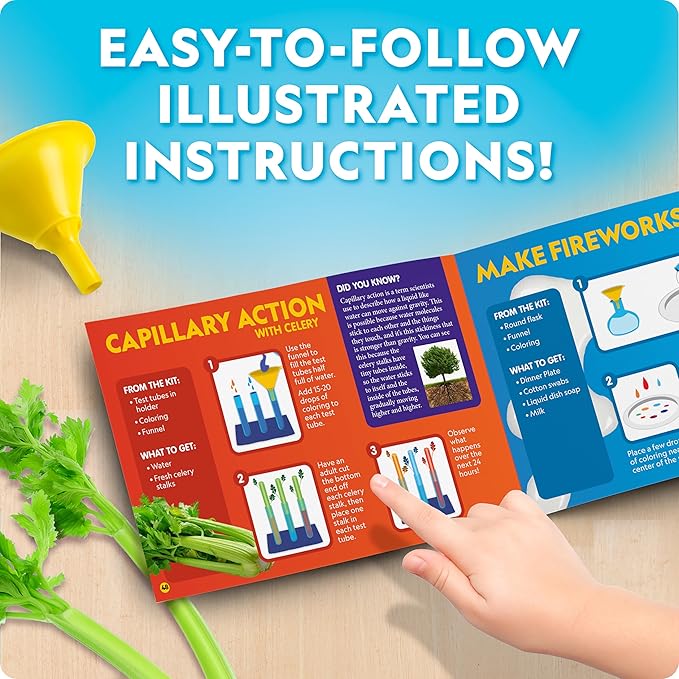 National Geographic Junior Chemistry Set - Complete Early Learning Lab Kit with 50 Science Experiments for Kids and 20+ Lab Tools, Chemistry Set, Science Experiments for Kids 4-6