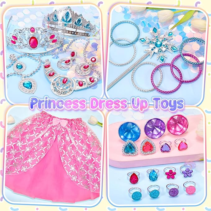 Tagitary Plush Cat Toy Can Repeats What You Say,Stuffed Interactive Cat Talking Musical Toys with Princess Pretend Jewelry Toy, Kids Dress Up Play Set Christmas Birthday Gift Party Favors for Toddlers