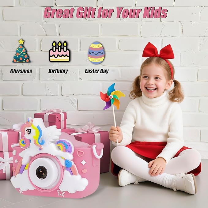 Kids Camera Toys Toddler Camera: GOMENL Kids Camera for 3 4 5 6 7 8 Year Old Girls Boys, 1080P Kids Digital Video Camera Birthday for Girls Age 3-8 Outdoor Travel Party